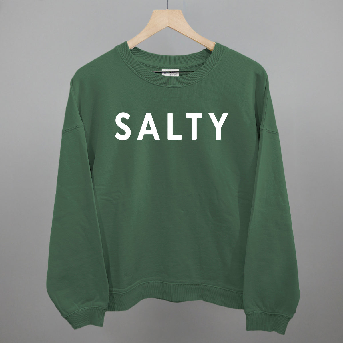 Salty Beach graphic oversized boxy crew in Myrtle