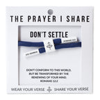 Don't Settle, Romans 12:2