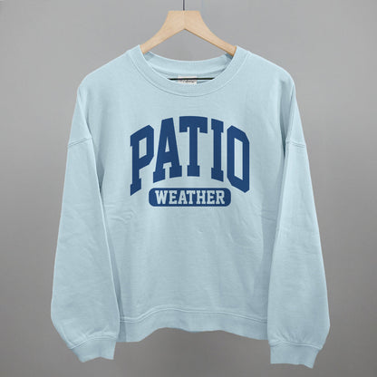 Patio Weather graphic oversized boxy crew in Nantucket Breeze