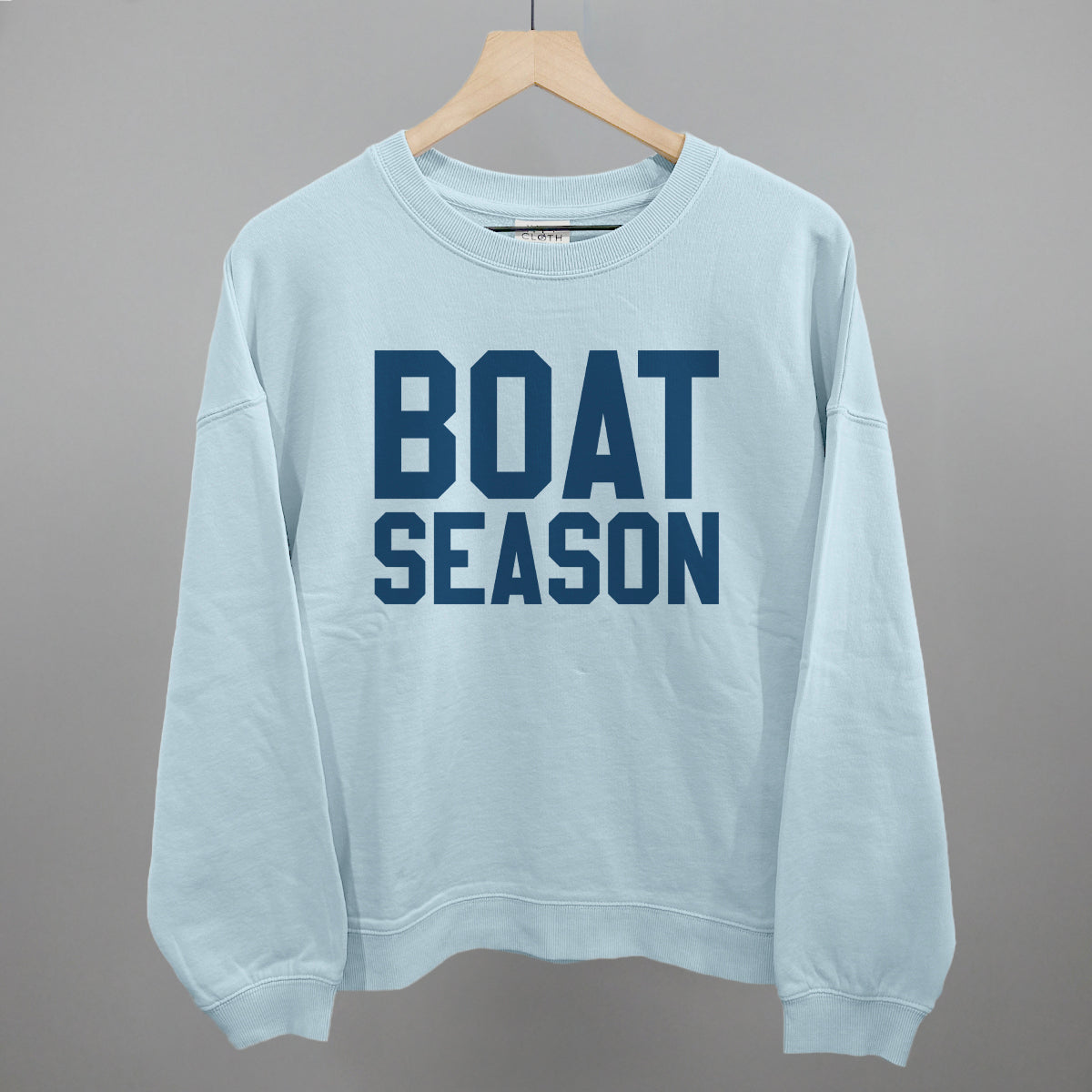 Boat Season Funny Oversized Boxy Crewneck Sweatshirt in Nantucket Breeze – Ivy + Cloth