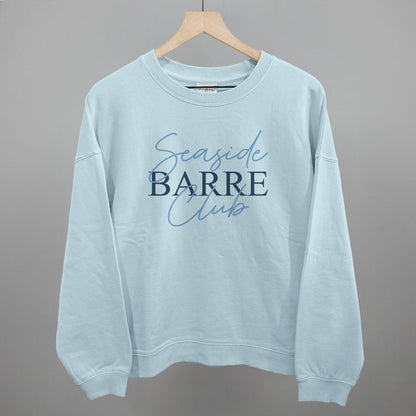 Seaside Barre Club Funny Oversized Boxy Crewneck Sweatshirt in Nantucket Breeze – Ivy + Cloth