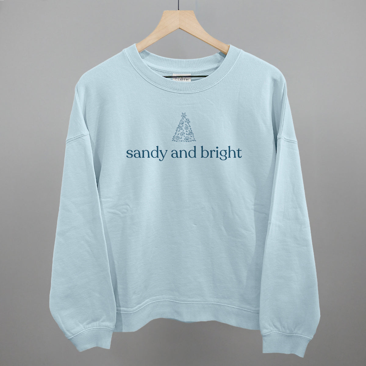 Sandy And Bright Seashell Tree Funny Oversized Boxy Crewneck Sweatshirt in Nantucket Breeze – Ivy + Cloth