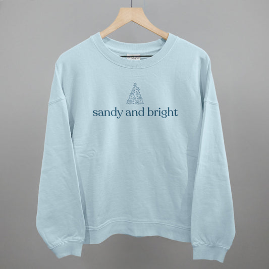 Sandy And Bright Seashell Tree Funny Oversized Boxy Crewneck Sweatshirt in Nantucket Breeze – Ivy + Cloth