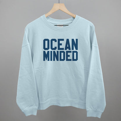 Ocean Minded Funny Oversized Boxy Crewneck Sweatshirt in Nantucket Breeze – Ivy + Cloth