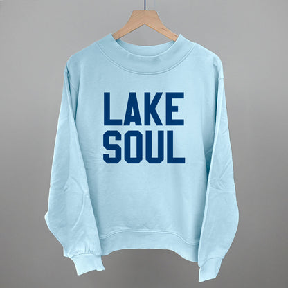Lake Soul Funny Oversized French Terry Mockneck Sweatshirt in Nantucket Breeze – Ivy + Cloth