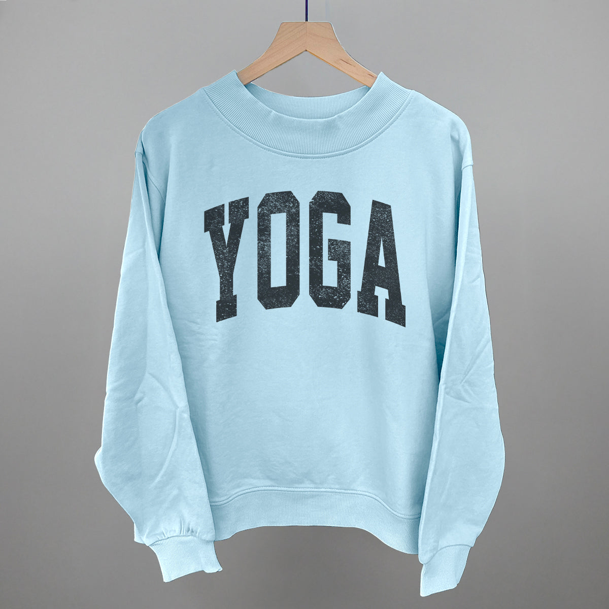 Yoga Arch Funny Oversized French Terry Mockneck Sweatshirt in Nantucket Breeze – Ivy + Cloth