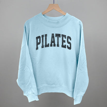 Pilates Arch Funny Oversized French Terry Mockneck Sweatshirt in Nantucket Breeze – Ivy + Cloth