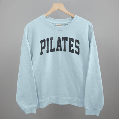 Pilates Arch Funny Oversized Boxy Crewneck Sweatshirt in Nantucket Breeze – Ivy + Cloth