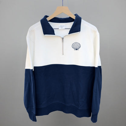 Speckled Seashell (Navy Blue) (Left Chest) Funny Shirt & Sweatshirt – Ivy + Cloth