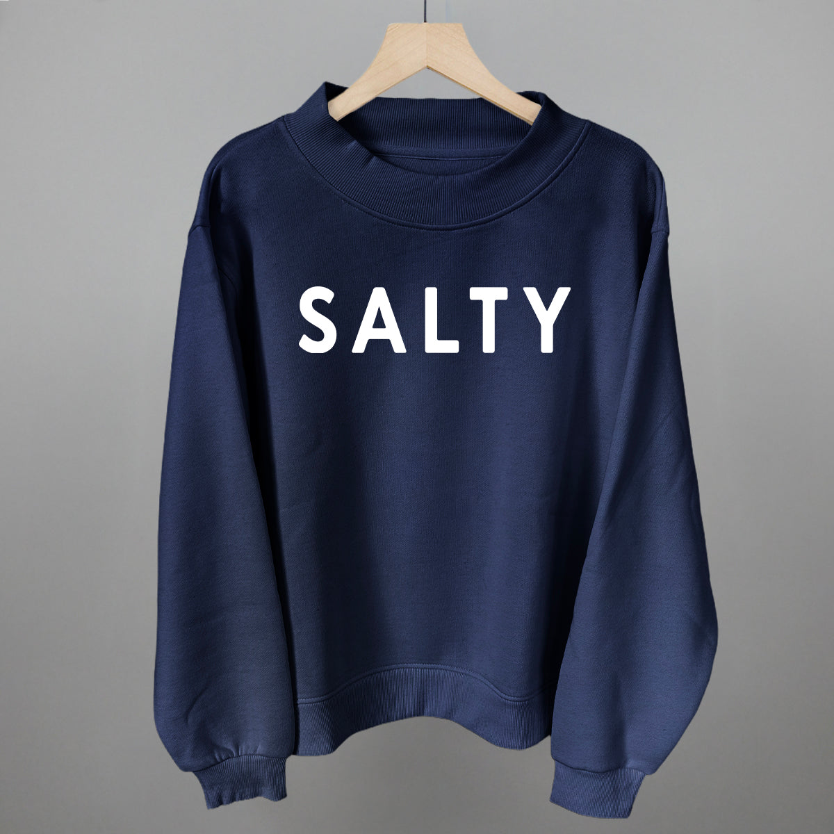 Salty Beach graphic top in Navy