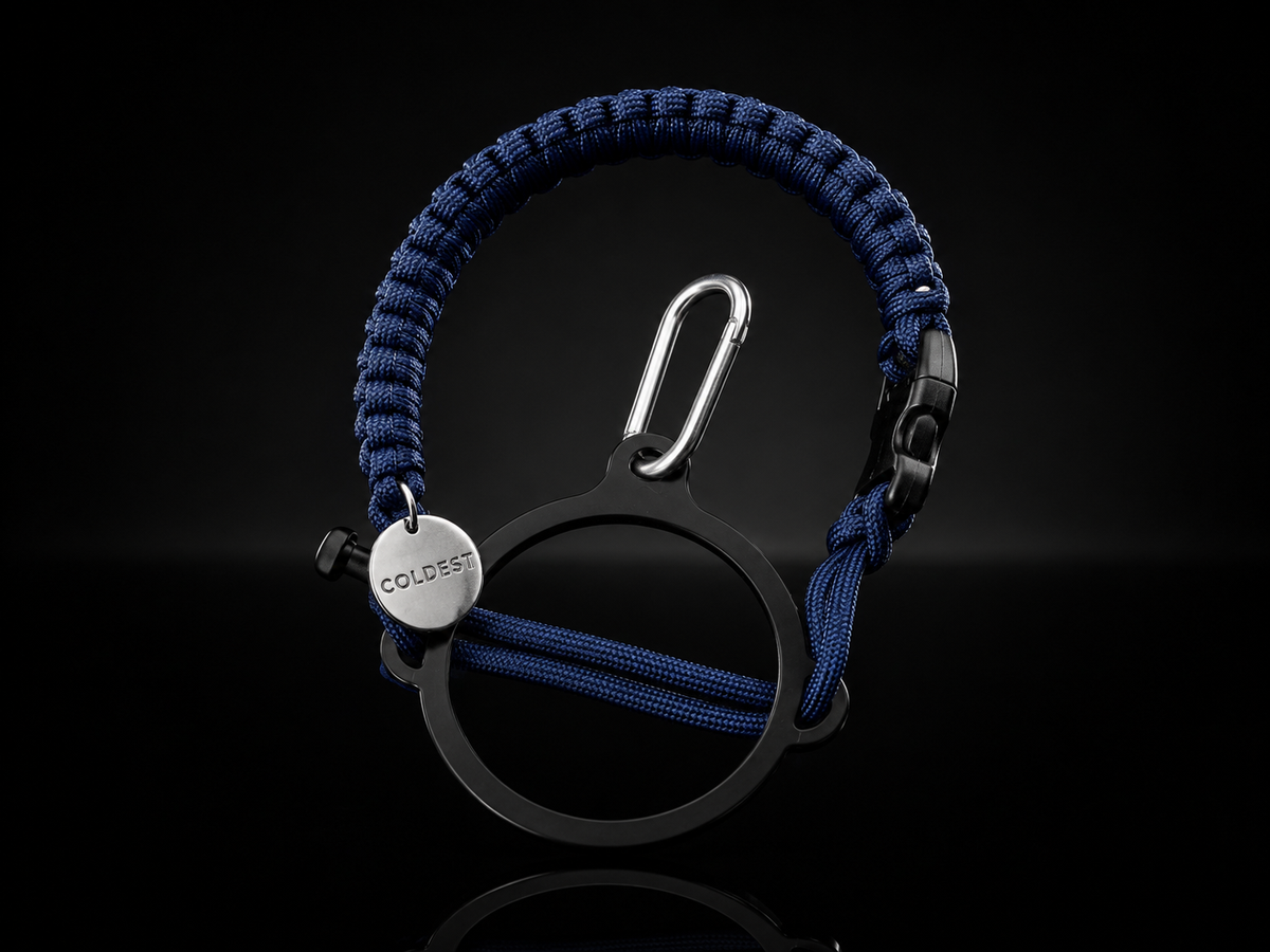 COLDEST paracord handle for wide mouth water bottles in Navy