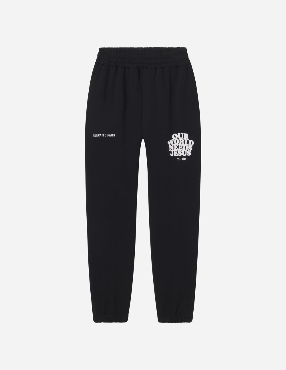 Elevated Faith Sweatpants in Black with Christian Apparel Design for Comfort and Style