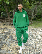 Green Elevated Faith Sweatpants with Christian Apparel design, perfect for casual wear and comfort