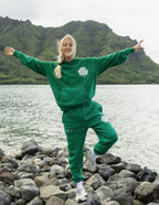 Green Elevated Faith Sweatpants and Hoodie Set for Comfortable Christian Apparel