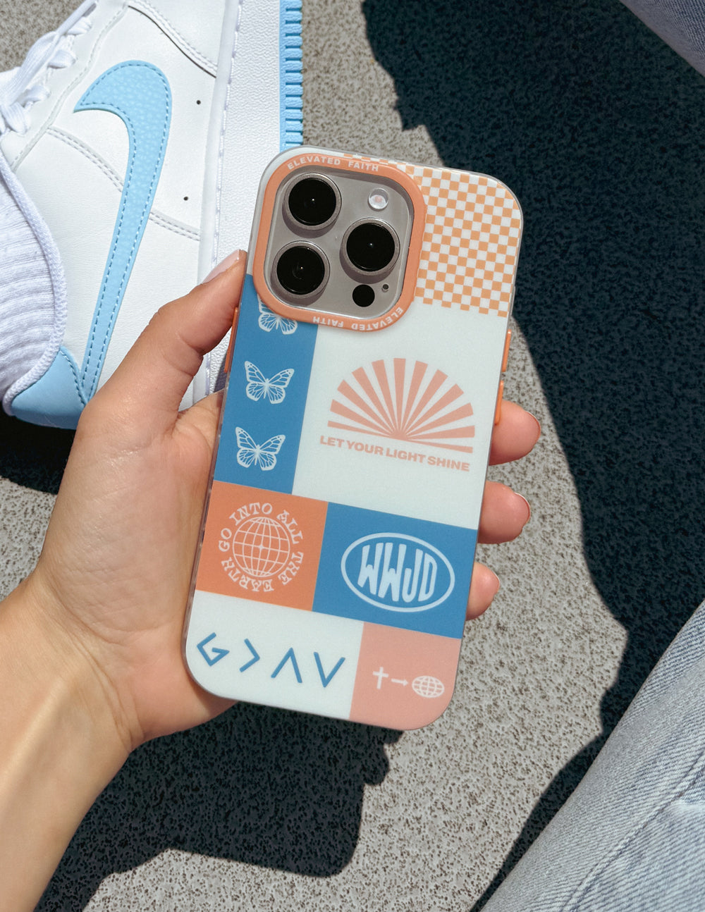 Christian iPhone Case with inspirational graphics and pastel colors for stylish protection