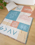 Elevated Faith Christian Gifts Blanket with Colorful Patterns and Inspirational Messages