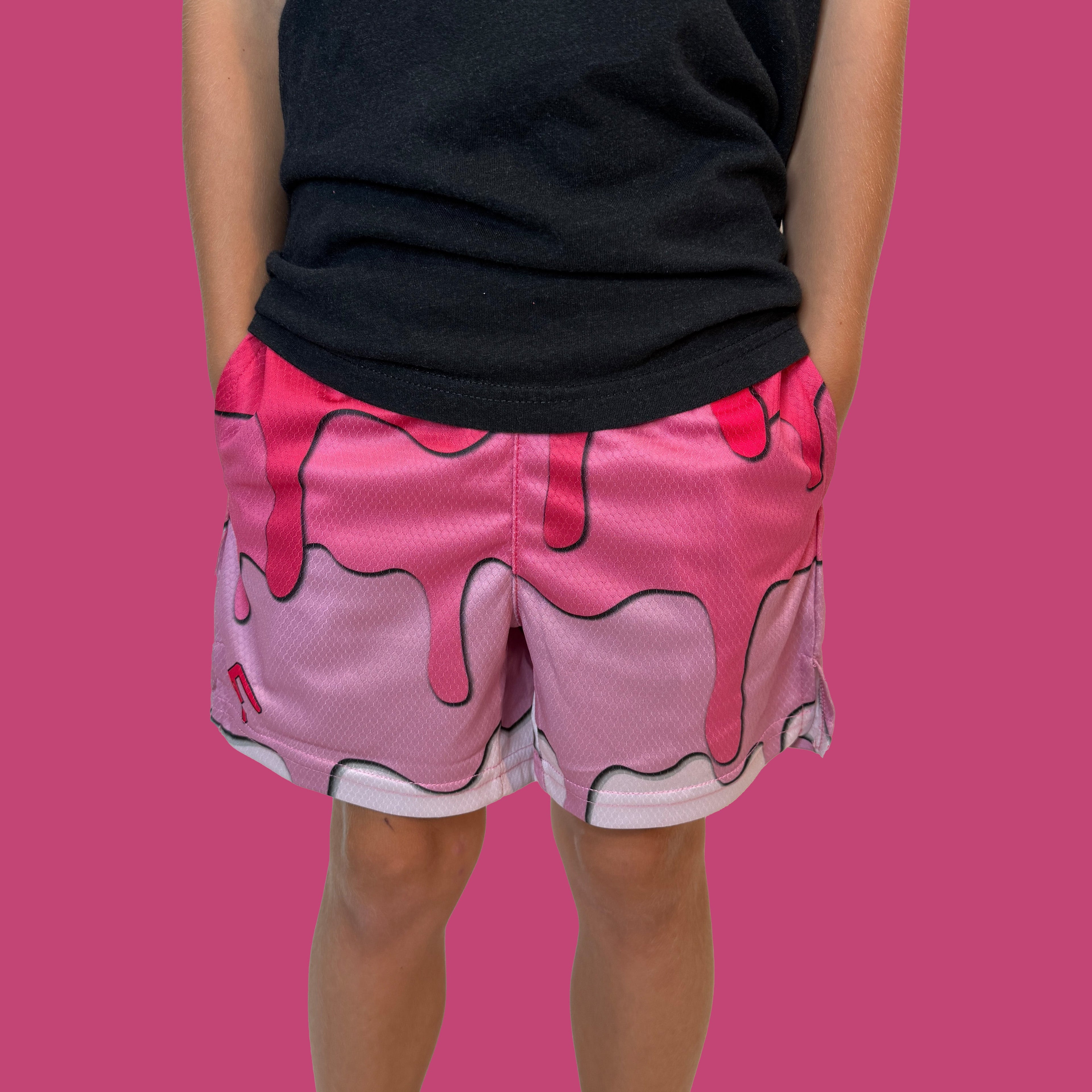 Pink Drippy Shorts