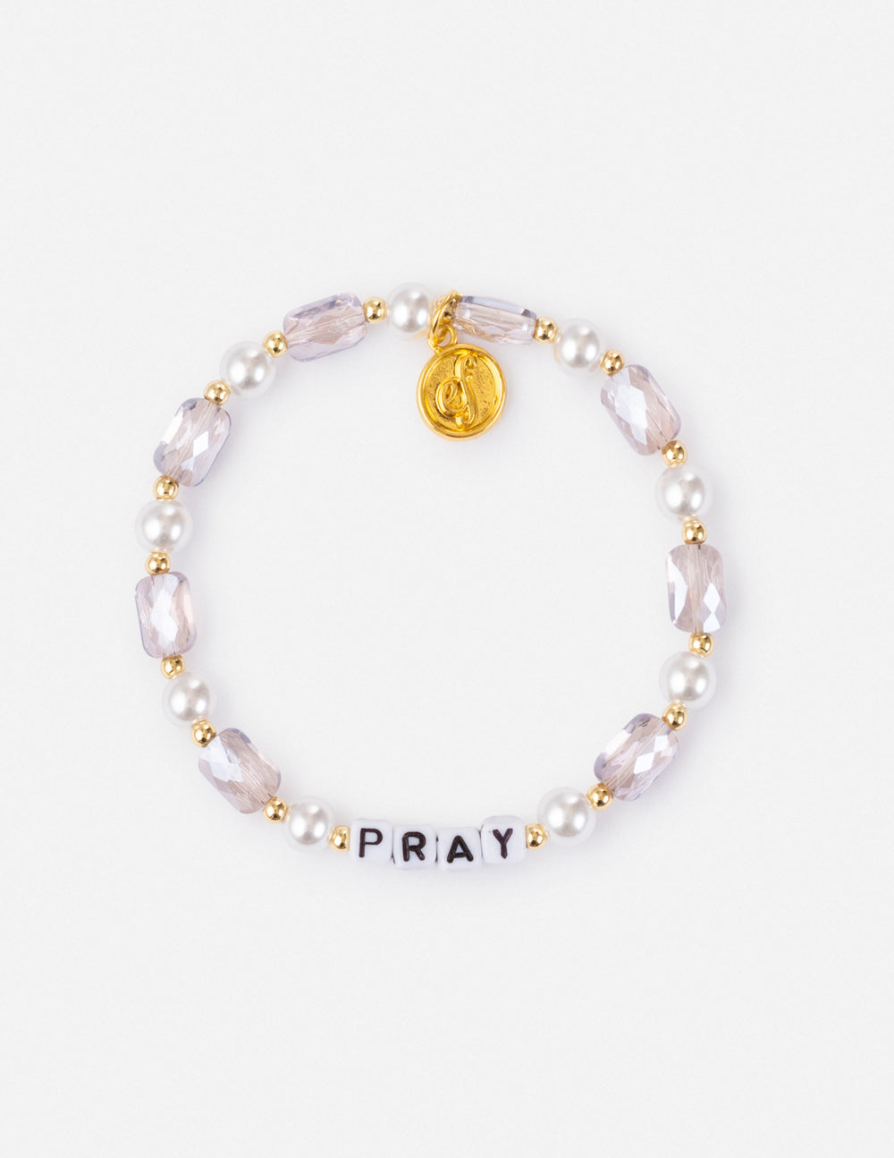 Elevated Faith Christian Jewelry Bracelet with beads spelling PRAY and elegant accents