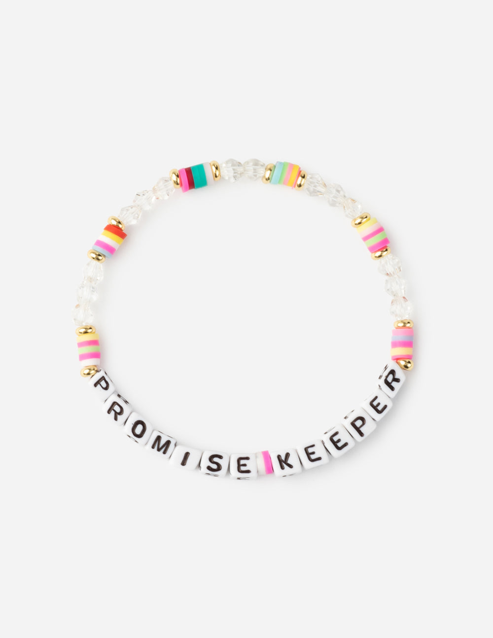 Elevated Faith Christian Jewelry Bracelet with colorful beading and 'PROMISE KEEPER' text