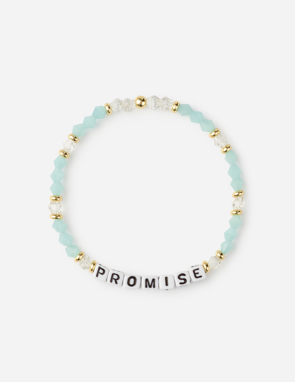 Elevated Faith Christian Jewelry Bracelet featuring a 'PROMISE' bead and mint green accents