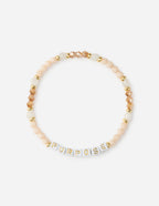 Elevated Faith Christian Jewelry Bracelet featuring pastel beads and letters spelling PURPOSE