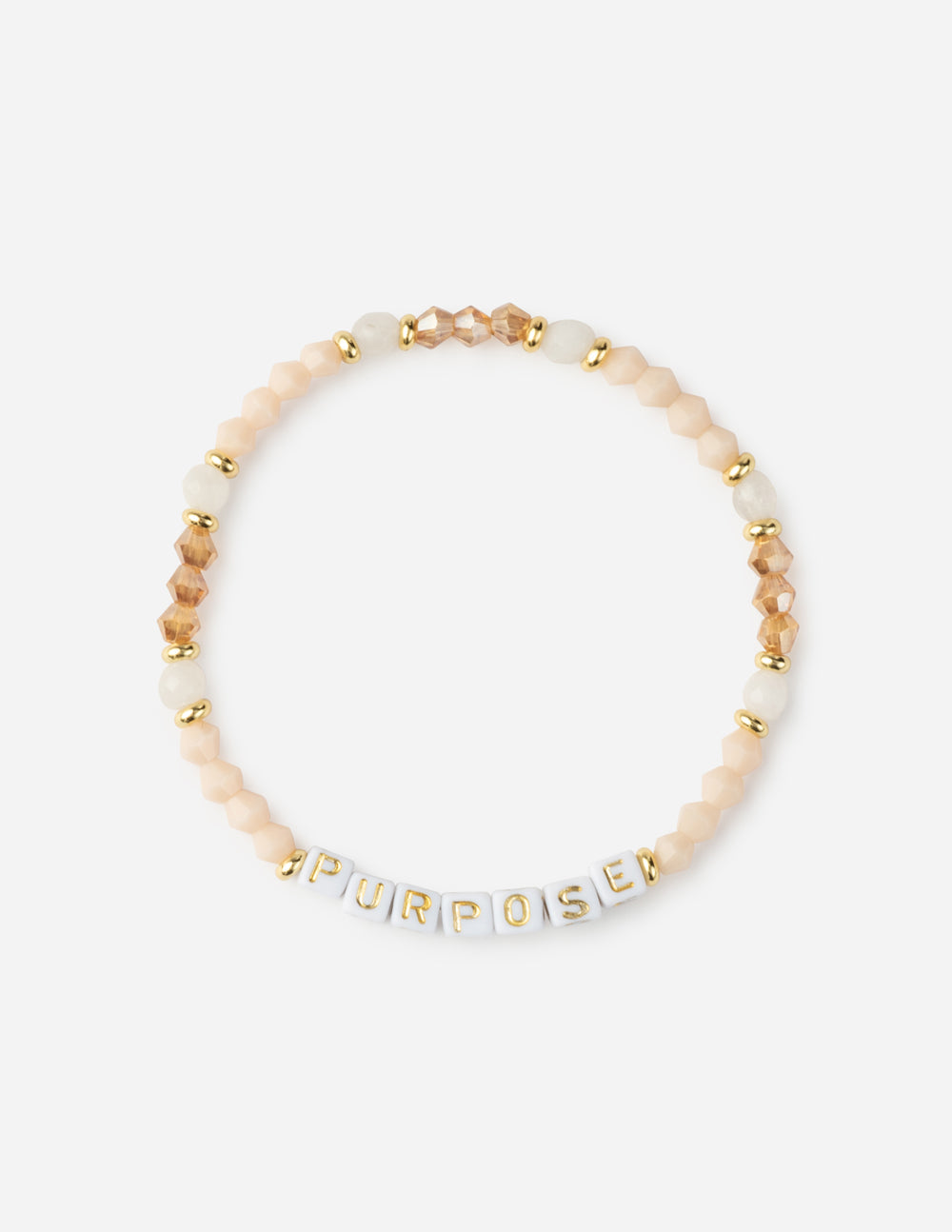 Elevated Faith Christian Jewelry Bracelet featuring pastel beads and letters spelling PURPOSE