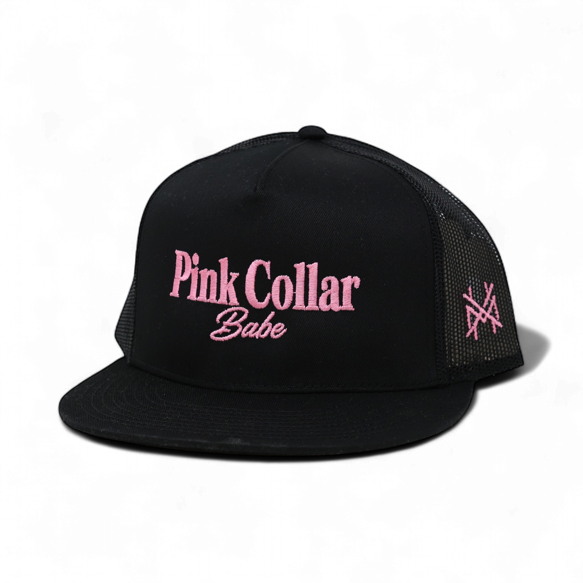 Pink Collar Babe Funny Embroidered Snapback Hat in Flat Bill Black – Ivy + Cloth