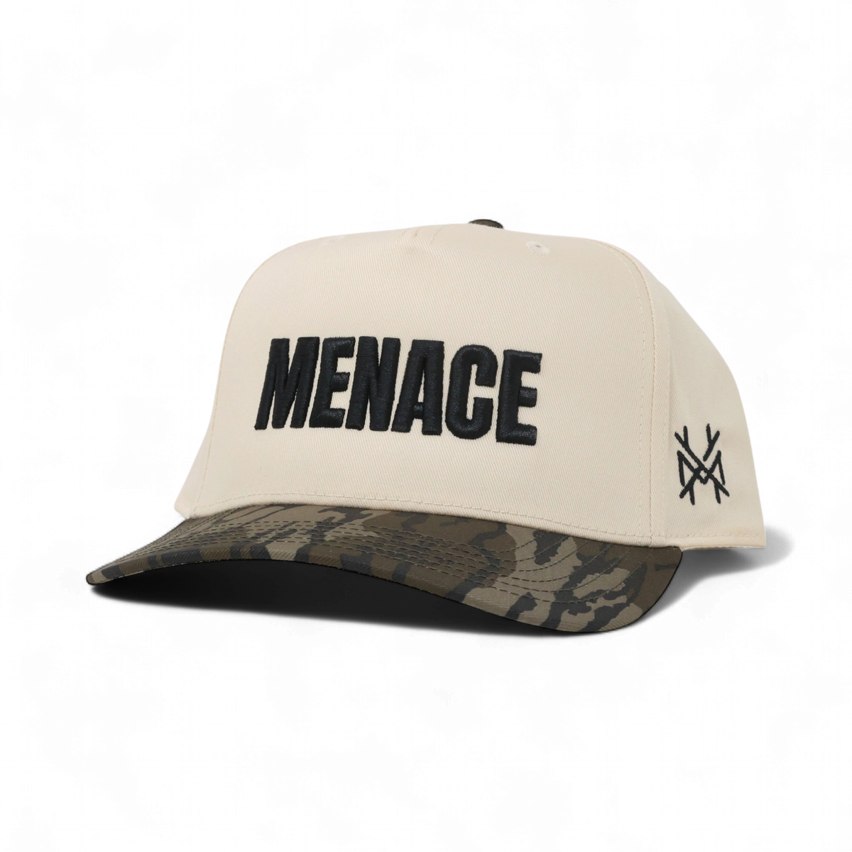 Menace Funny Embroidered Hat in Retro Mossy Oak Bottomland/Natural – Ivy + Cloth