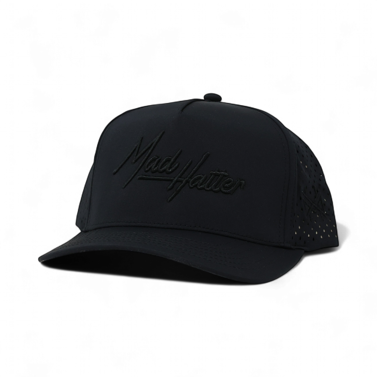 The Mad Hatter Co. Legacy Funny Embroidered Trucker Hat in Retro Performance Black – Ivy + Cloth