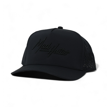The Mad Hatter Co. Legacy Funny Embroidered Trucker Hat in Retro Performance Black – Ivy + Cloth
