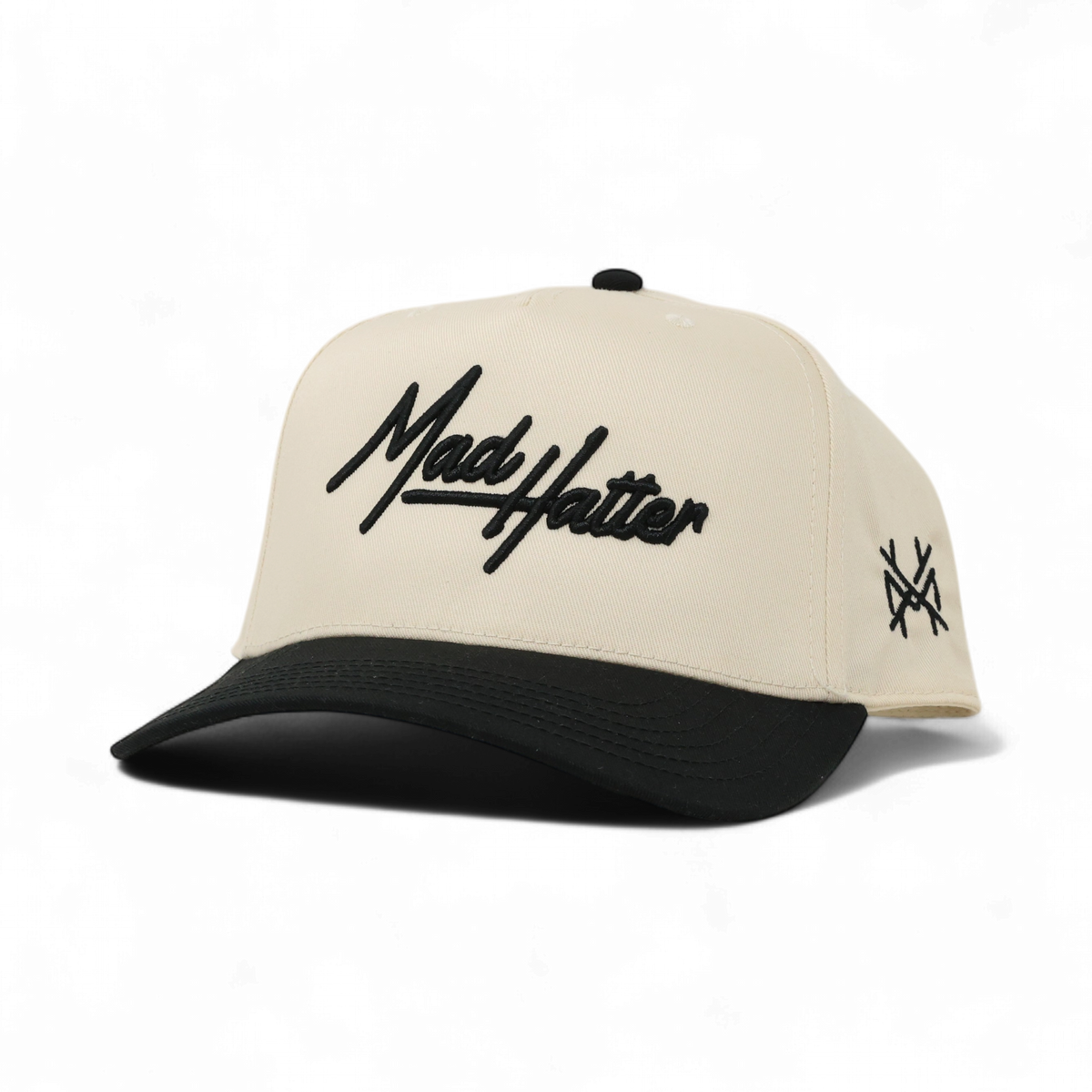 The Mad Hatter Co. Legacy Funny Embroidered Trucker Hat in Retro Black/Natural – Ivy + Cloth
