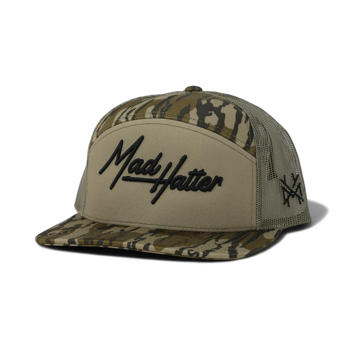 The Mad Hatter Co. Legacy Funny Embroidered Trucker Hat in 7 Panel Bottomland/Loden – Ivy + Cloth