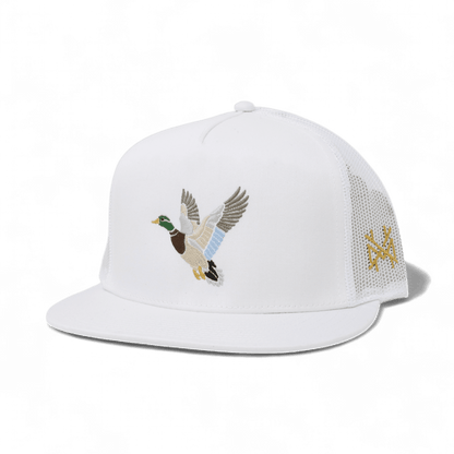Flyaway Duck Funny Embroidered Snapback Hat in Flat Bill White – Ivy + Cloth