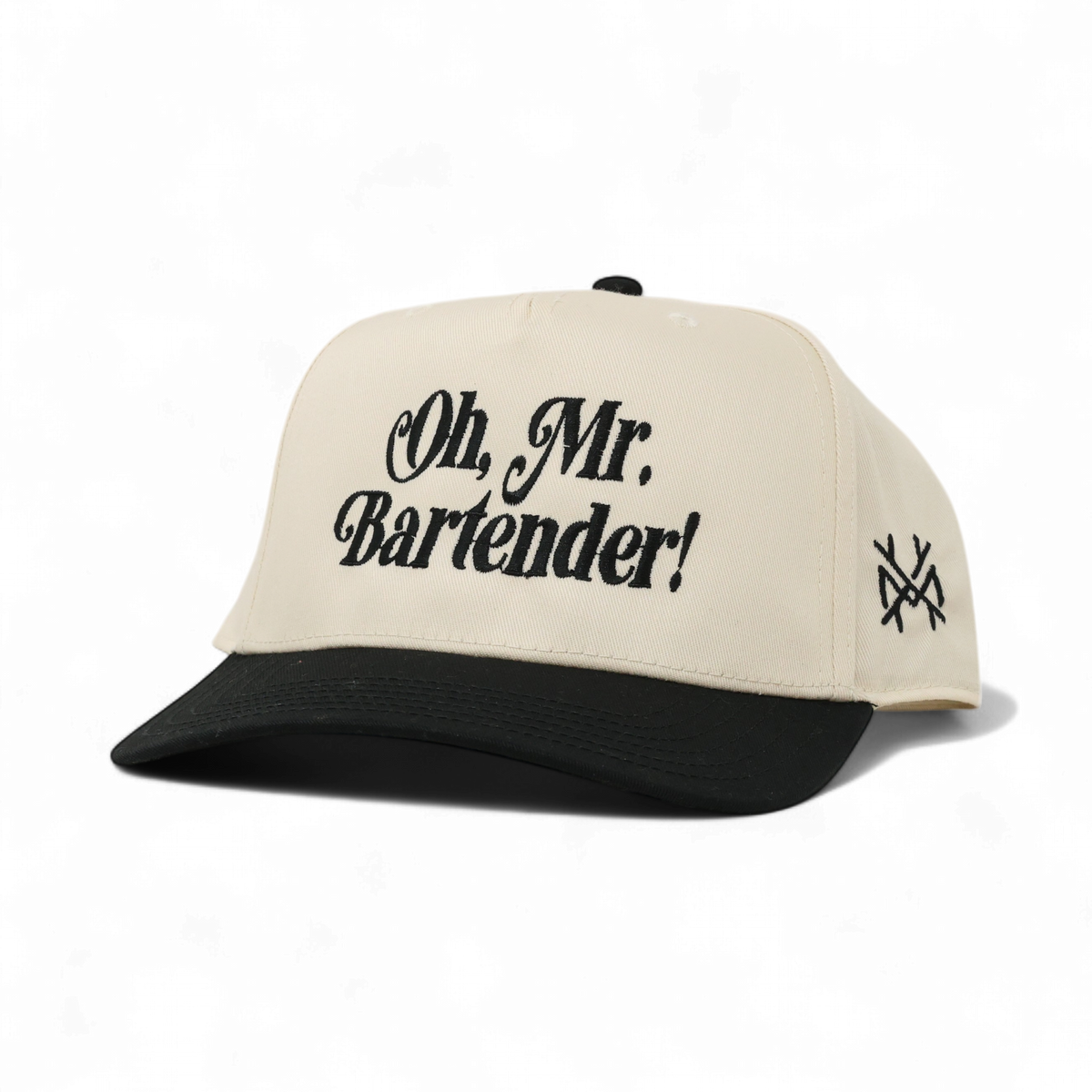 Mr. Bartender Funny Embroidered Trucker Hat in Retro Black/Natural – Ivy + Cloth