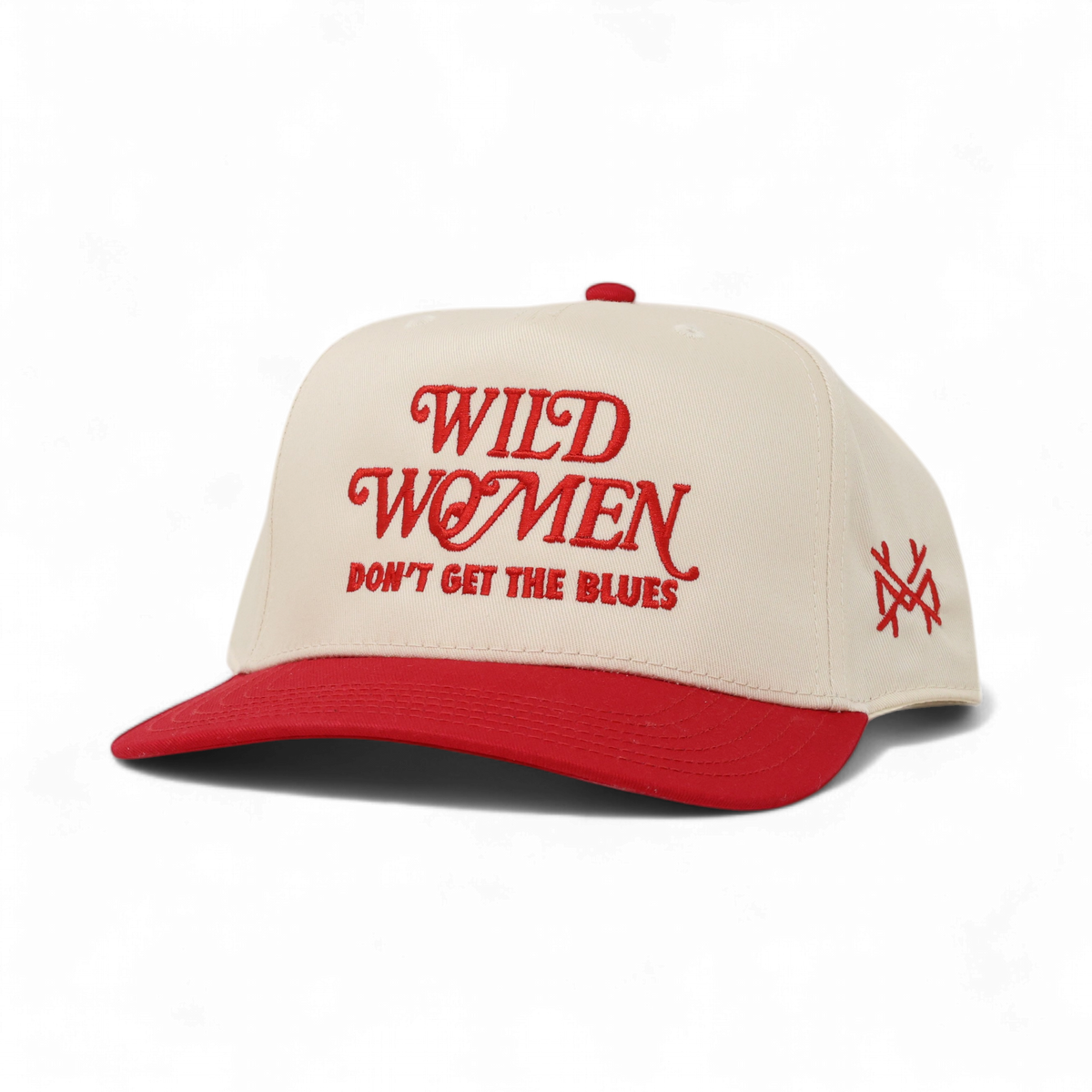 Wild Women Funny Embroidered Trucker Hat in Retro Red/Natural – Ivy + Cloth