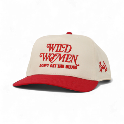 Wild Women Funny Embroidered Trucker Hat in Retro Red/Natural – Ivy + Cloth