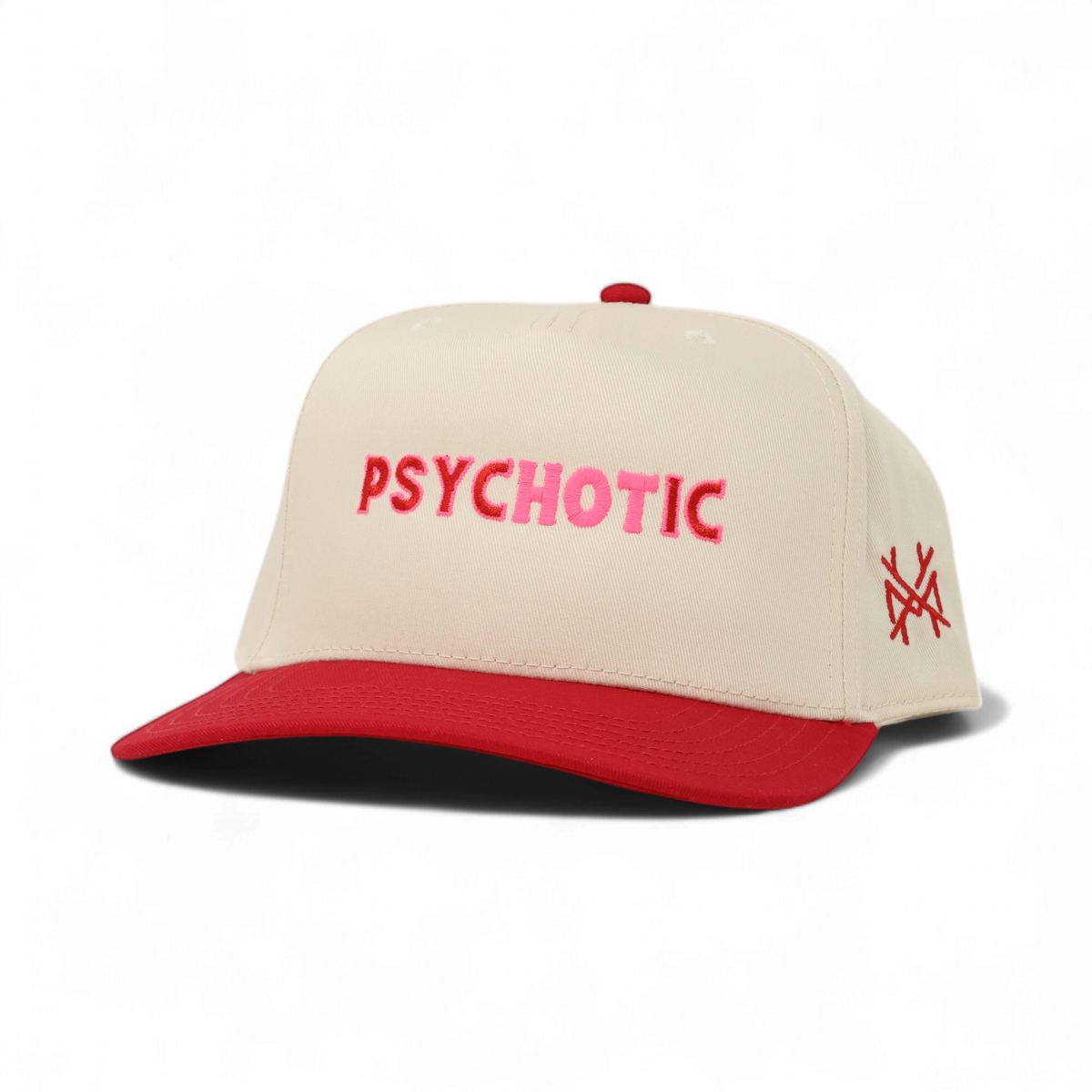 PsycHOTic Funny Embroidered Trucker Hat in Retro Red/Natural – Ivy + Cloth