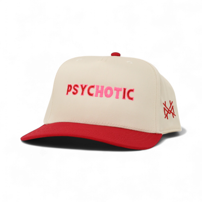 PsycHOTic Funny Embroidered Trucker Hat in Retro Red/Natural – Ivy + Cloth