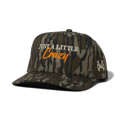 Just A Lil Crazy Funny Embroidered Trucker Hat in Retro Bottomland – Ivy + Cloth