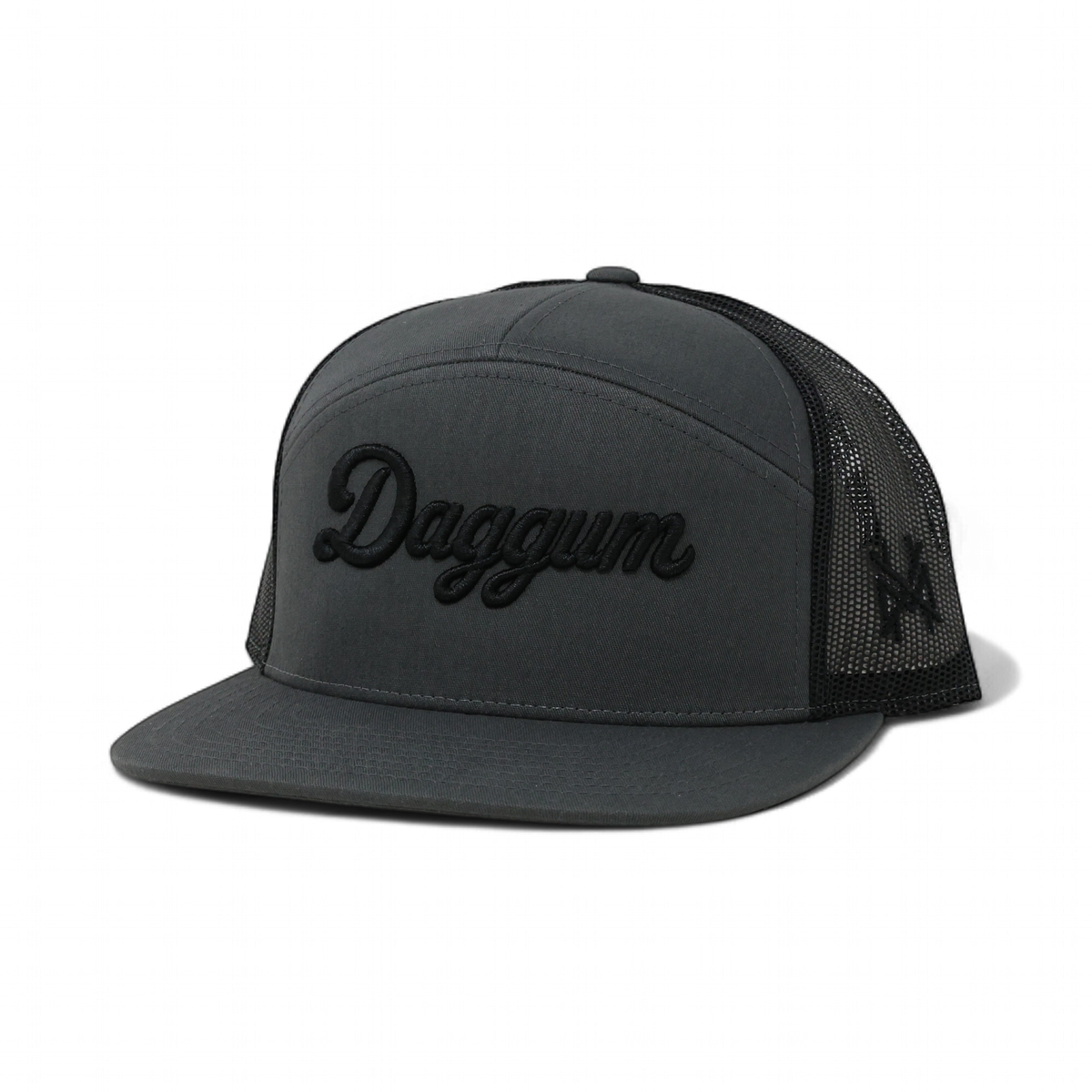 Daggum Funny Embroidered Trucker Hat in 7 Panel Charcoal/Black – Ivy + Cloth