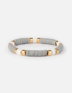 Elevated Faith Christian Jewelry Bracelet in gray and gold with stylish beaded design