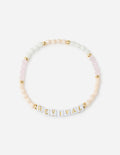 Elevated Faith Christian Jewelry Bracelet with pastel beads and white letter beads spelling REVIVAL
