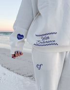 Elevated Faith Christian Crewneck Sweatshirt in white with inspirational prints for a stylish look