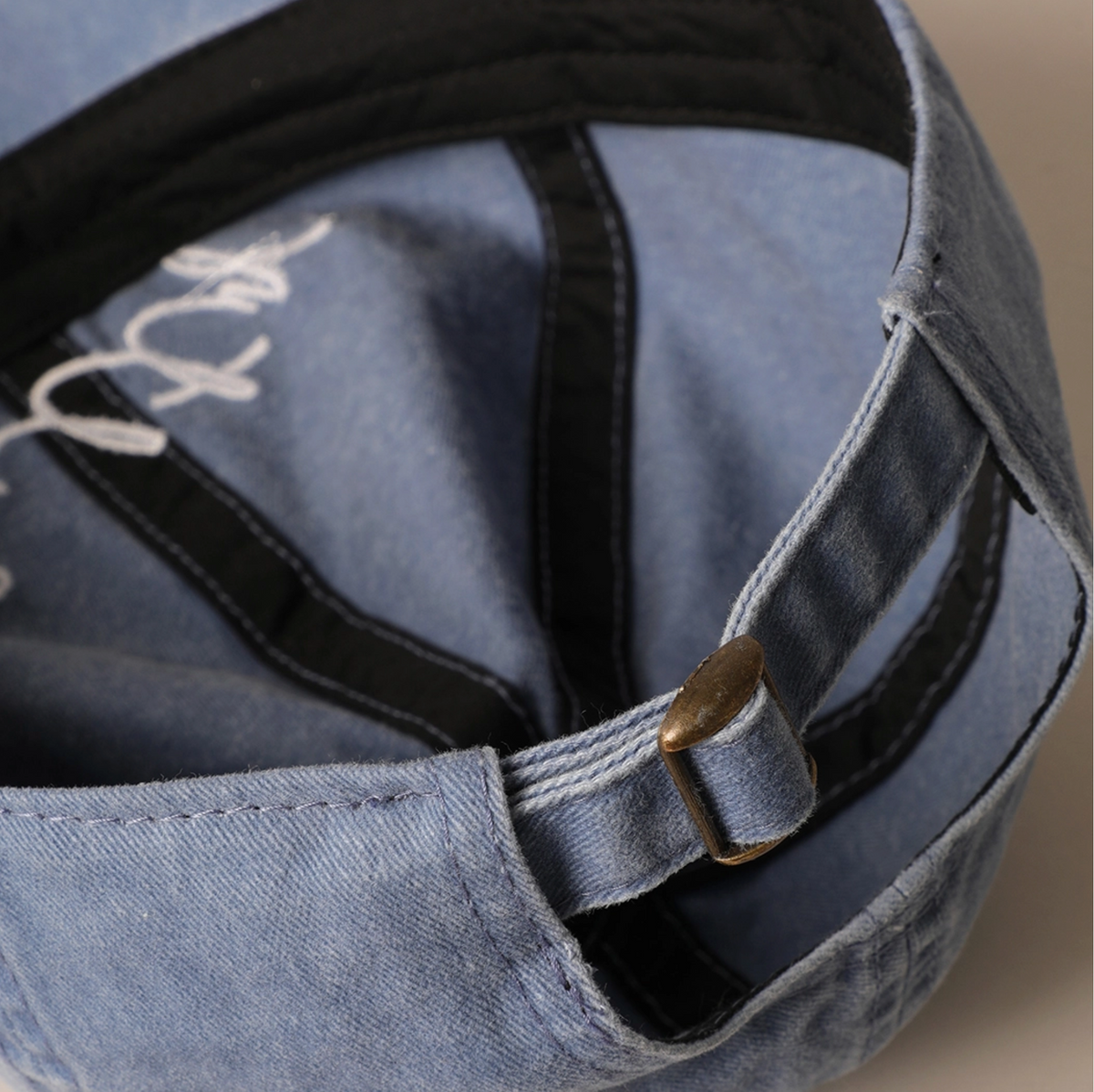 Salty Embroidered Beach Hat in Denim