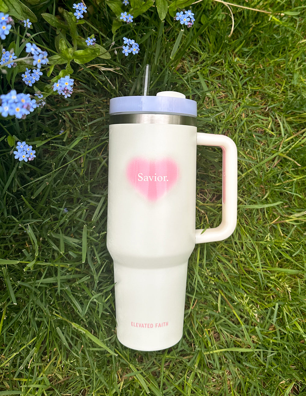 Elevated Faith Insulated Tumbler with 'Savior' Design, Ideal Christian Gifts for Daily Inspiration