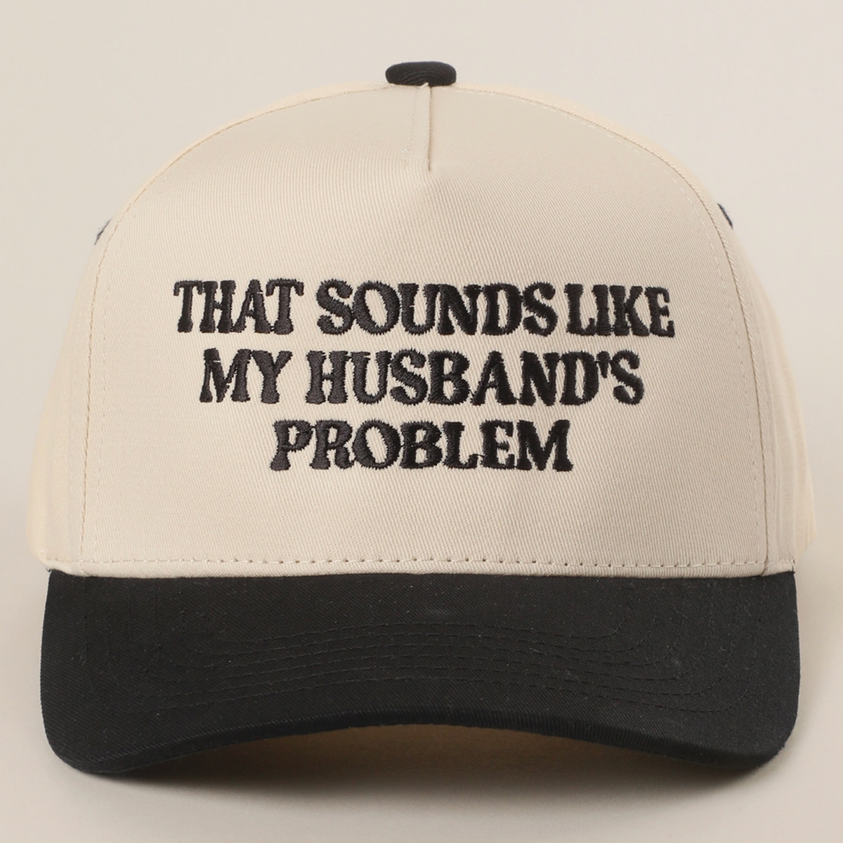 That Sounds Like My Husband's Problem Trucker Hat in Black