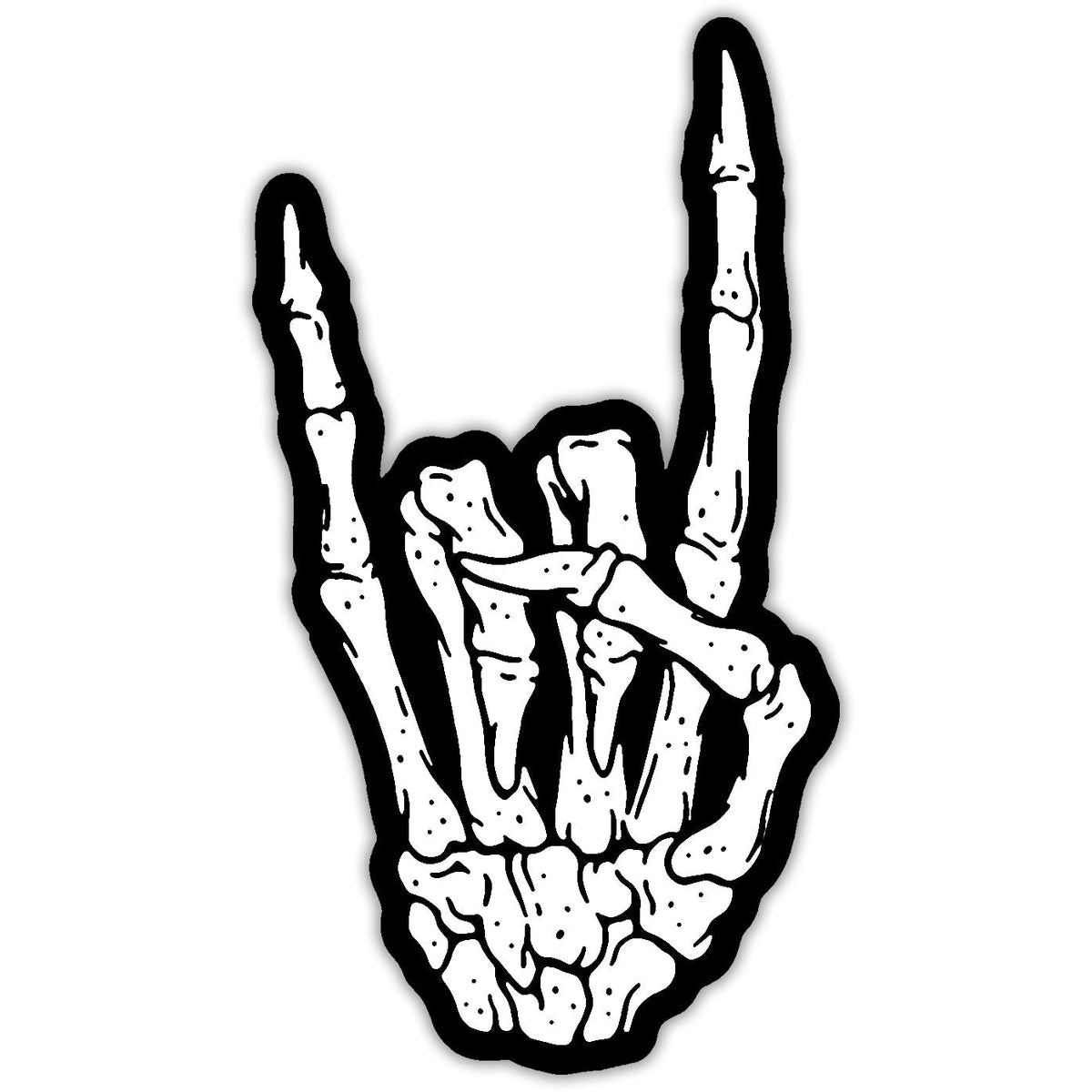 Skeleton Rock Hand Sticker