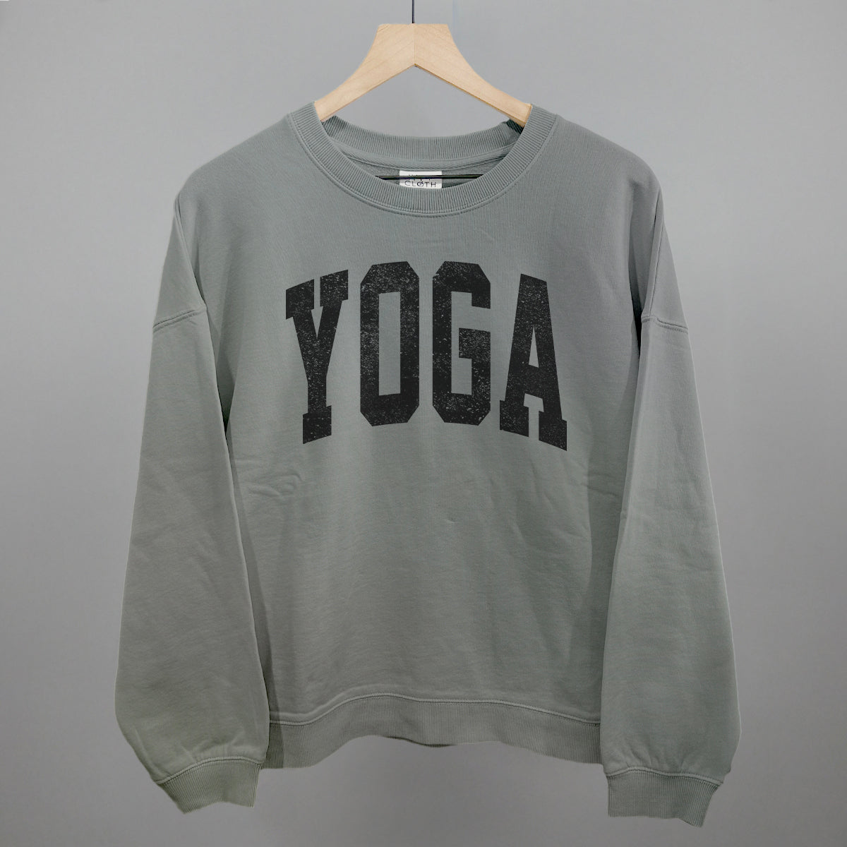 Yoga Arch Funny Oversized Boxy Crewneck Sweatshirt in Smoke – Ivy + Cloth