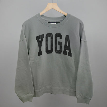 Yoga Arch Funny Oversized Boxy Crewneck Sweatshirt in Smoke – Ivy + Cloth