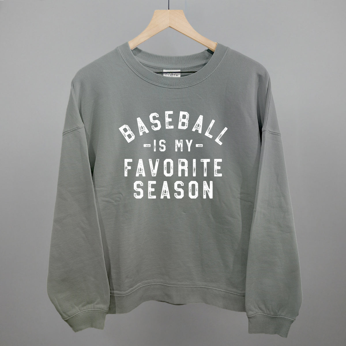Baseball Is My Favorite Season Funny Oversized Boxy Crewneck Sweatshirt in Smoke – Ivy + Cloth